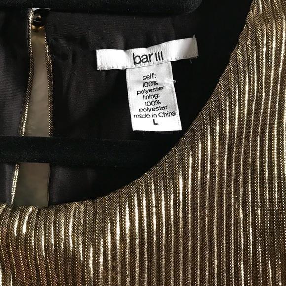 NWT Bar III gold/black sleeveless blouse. - Picture 3 of 6